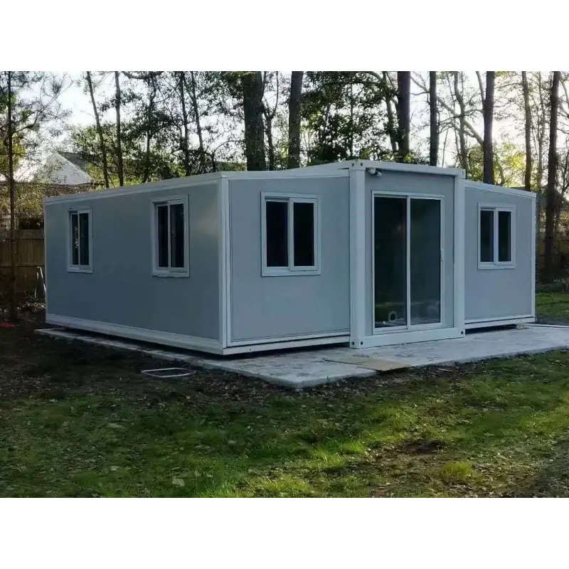Maison préfabriquée extensible à double aile